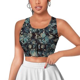 AILLOSA Activewear 3D Baskılı Desen YH-488 Askılı Kadın Atlet