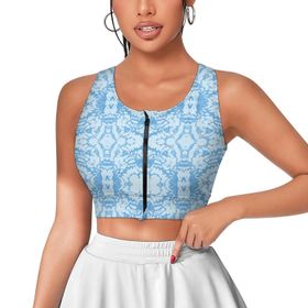 AILLOSA Activewear 3D Baskılı Desen YH-493 Askılı Kadın Atlet