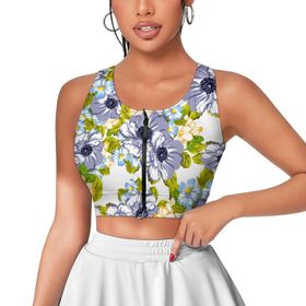 AILLOSA Activewear 3D Baskılı Desen YH-494 Askılı Kadın Atlet