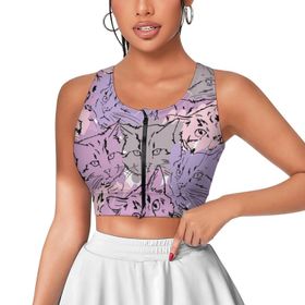 AILLOSA Activewear 3D Baskılı Desen YH-503 Askılı Kadın Atlet