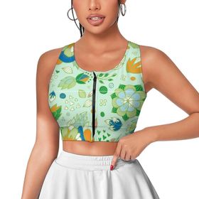 AILLOSA Activewear 3D Baskılı Desen YH-506 Askılı Kadın Atlet
