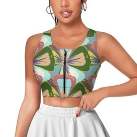 AILLOSA Activewear 3D Baskılı Desen YH-508 Askılı Kadın Atlet