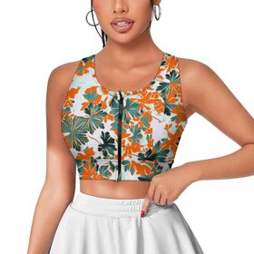AILLOSA Activewear 3D Baskılı Desen YH-51 Askılı Kadın Atlet