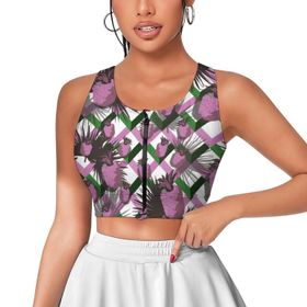 AILLOSA Activewear 3D Baskılı Desen YH-510 Askılı Kadın Atlet