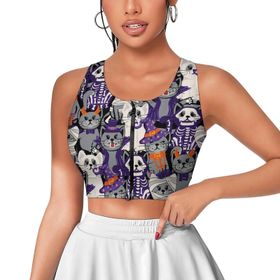 AILLOSA Activewear 3D Baskılı Desen YH-512 Askılı Kadın Atlet