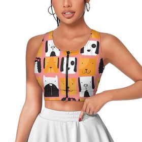 AILLOSA Activewear 3D Baskılı Desen YH-516 Askılı Kadın Atlet