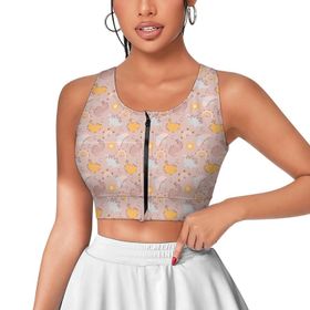 AILLOSA Activewear 3D Baskılı Desen YH-526 Askılı Kadın Atlet