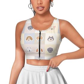 AILLOSA Activewear 3D Baskılı Desen YH-534 Askılı Kadın Atlet