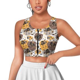 AILLOSA Activewear 3D Baskılı Desen YH-542 Askılı Kadın Atlet