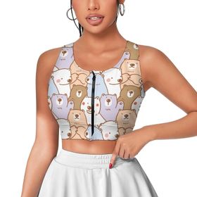 AILLOSA Activewear 3D Baskılı Desen YH-543 Askılı Kadın Atlet