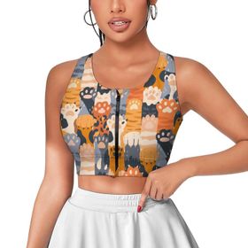 AILLOSA Activewear 3D Baskılı Desen YH-546 Askılı Kadın Atlet