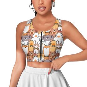 AILLOSA Activewear 3D Baskılı Desen YH-547 Askılı Kadın Atlet