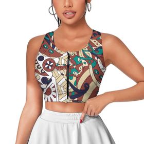 AILLOSA Activewear 3D Baskılı Desen YH-549 Askılı Kadın Atlet