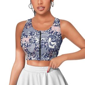 AILLOSA Activewear 3D Baskılı Desen YH-565 Askılı Kadın Atlet