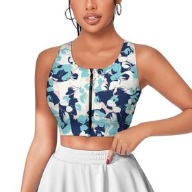 AILLOSA Activewear 3D Baskılı Desen YH-569 Askılı Kadın Atlet