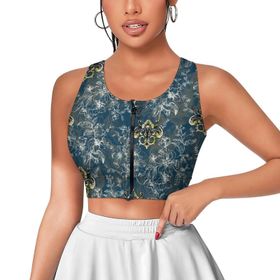 AILLOSA Activewear 3D Baskılı Desen YH-573 Askılı Kadın Atlet