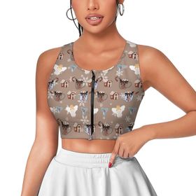 AILLOSA Activewear 3D Baskılı Desen YH-581 Askılı Kadın Atlet