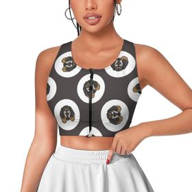 AILLOSA Activewear 3D Baskılı Desen YH-582 Askılı Kadın Atlet
