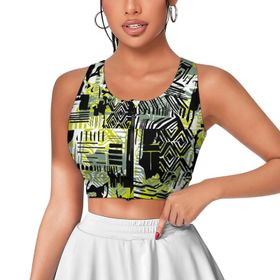 AILLOSA Activewear 3D Baskılı Desen YH-586 Askılı Kadın Atlet