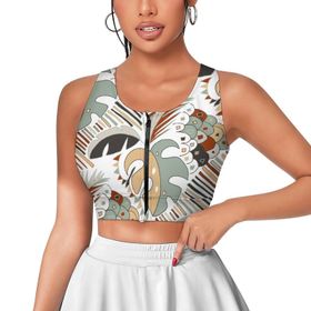 AILLOSA Activewear 3D Baskılı Desen YH-587 Askılı Kadın Atlet