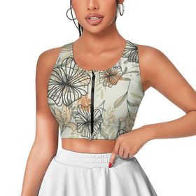 AILLOSA Activewear 3D Baskılı Desen YH-589 Askılı Kadın Atlet
