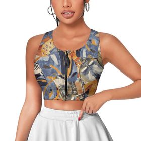 AILLOSA Activewear 3D Baskılı Desen YH-594 Askılı Kadın Atlet