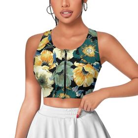 AILLOSA Activewear 3D Baskılı Desen YH-595 Askılı Kadın Atlet