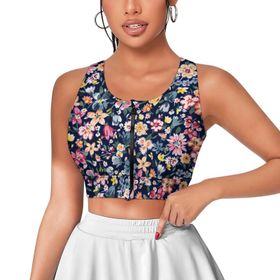 AILLOSA Activewear 3D Baskılı Desen YH-600 Askılı Kadın Atlet