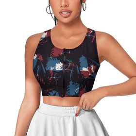 AILLOSA Activewear 3D Baskılı Desen YH-604 Askılı Kadın Atlet