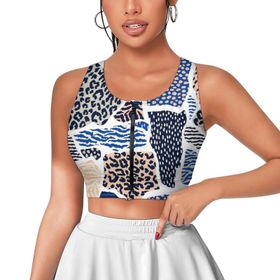 AILLOSA Activewear 3D Baskılı Desen YH-610 Askılı Kadın Atlet
