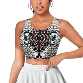 AILLOSA Activewear 3D Baskılı Desen YH-613 Askılı Kadın Atlet
