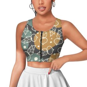 AILLOSA Activewear 3D Baskılı Desen YH-628 Askılı Kadın Atlet