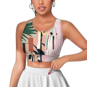 AILLOSA Activewear 3D Baskılı Desen YH-63 Askılı Kadın Atlet