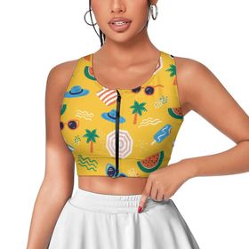 AILLOSA Activewear 3D Baskılı Desen YH-632 Askılı Kadın Atlet