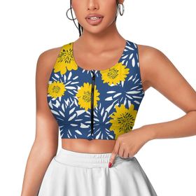 AILLOSA Activewear 3D Baskılı Desen YH-634 Askılı Kadın Atlet