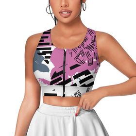 AILLOSA Activewear 3D Baskılı Desen YH-635 Askılı Kadın Atlet