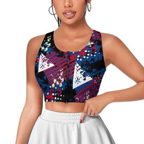 AILLOSA Activewear 3D Baskılı Desen YH-638 Askılı Kadın Atlet