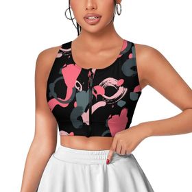 AILLOSA Activewear 3D Baskılı Desen YH-642 Askılı Kadın Atlet