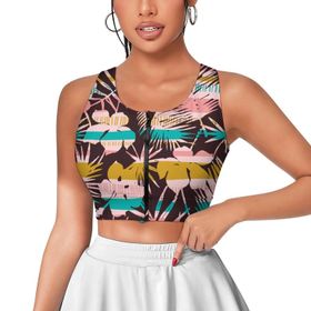 AILLOSA Activewear 3D Baskılı Desen YH-646 Askılı Kadın Atlet