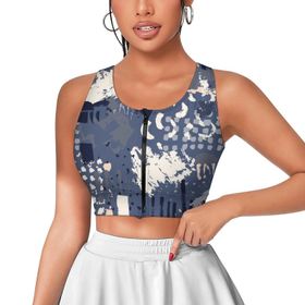 AILLOSA Activewear 3D Baskılı Desen YH-647 Askılı Kadın Atlet