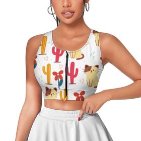 AILLOSA Activewear 3D Baskılı Desen YH-655 Askılı Kadın Atlet