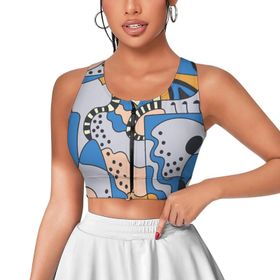 AILLOSA Activewear 3D Baskılı Desen YH-658 Askılı Kadın Atlet