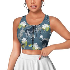 AILLOSA Activewear 3D Baskılı Desen YH-670 Askılı Kadın Atlet