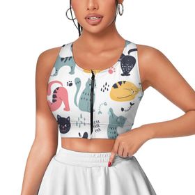 AILLOSA Activewear 3D Baskılı Desen YH-673 Askılı Kadın Atlet