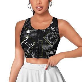 AILLOSA Activewear 3D Baskılı Desen YH-676 Askılı Kadın Atlet
