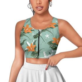 AILLOSA Activewear 3D Baskılı Desen YH-678 Askılı Kadın Atlet
