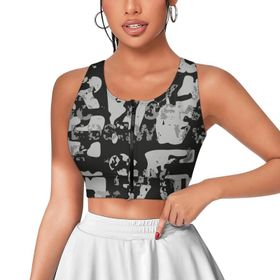 AILLOSA Activewear 3D Baskılı Desen YH-679 Askılı Kadın Atlet