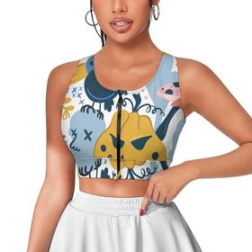 AILLOSA Activewear 3D Baskılı Desen YH-680 Askılı Kadın Atlet