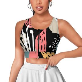 AILLOSA Activewear 3D Baskılı Desen YH-683 Askılı Kadın Atlet