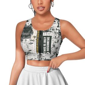 AILLOSA Activewear 3D Baskılı Desen YH-684 Askılı Kadın Atlet